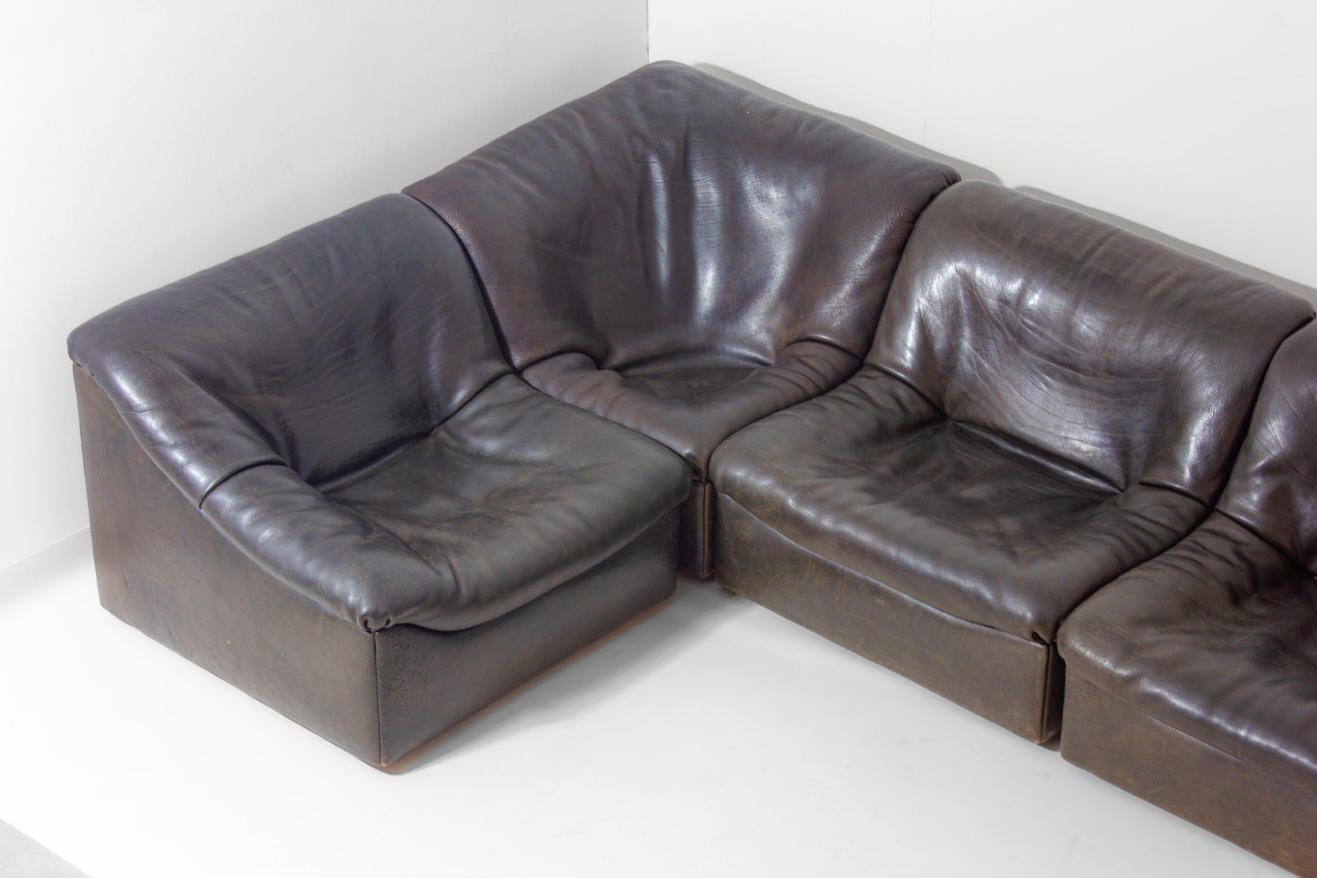 Modulaire Mid Century Lederen Bank Van De Sede (ds 46), Zwitserland 1970 image 15