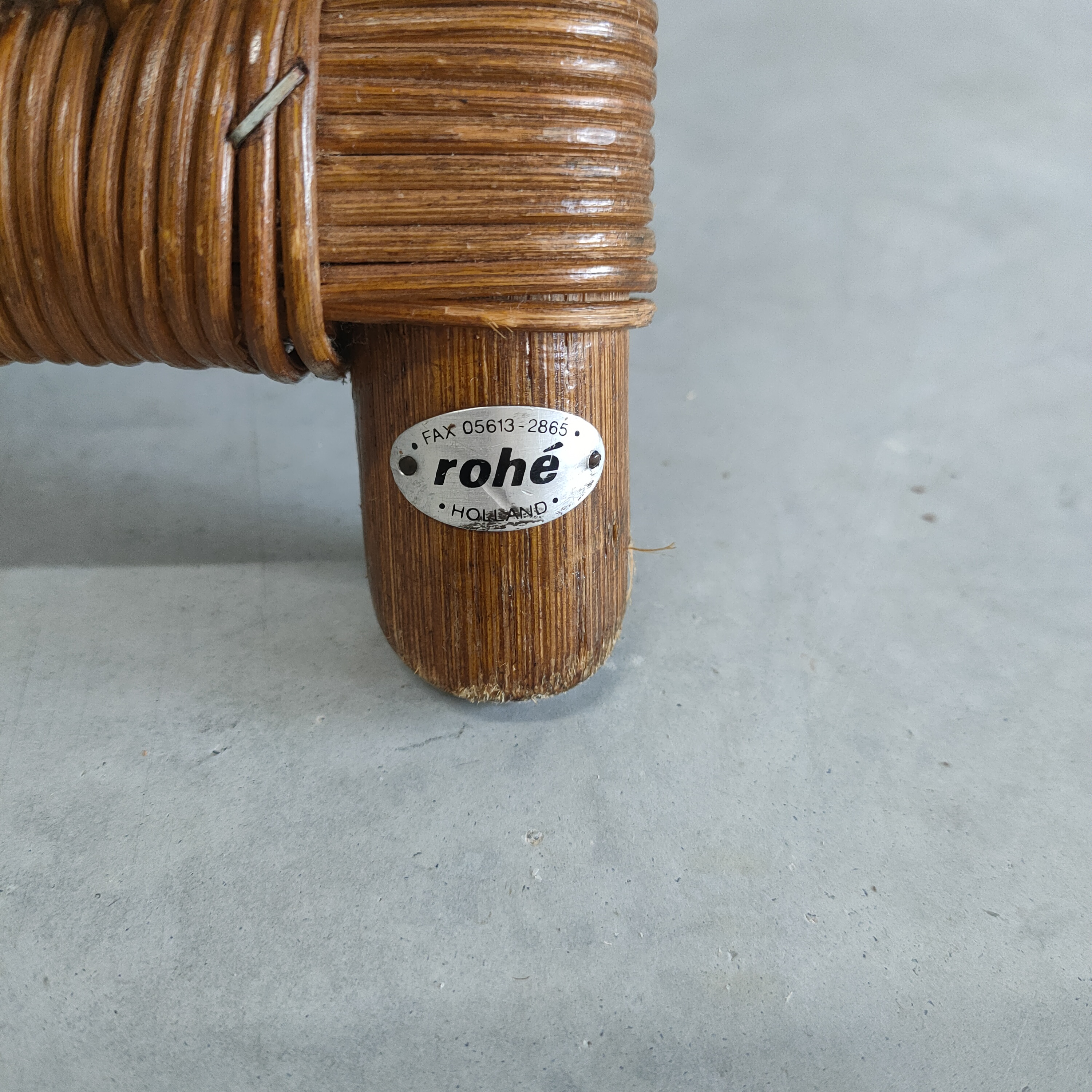 Vintage Jaren 70 Rohé Design Rotan/pitriet Fauteuil/stoel(en) image 14