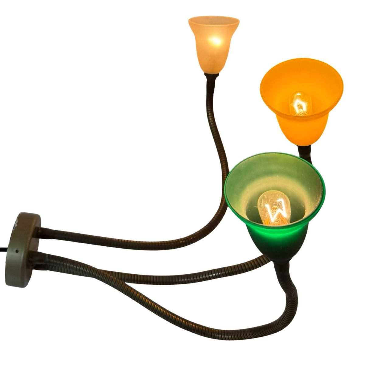 Rob Nollet - Deja Vu Nijmegen - Wall Mounted Lamp - Goosneck (triple) - Glass Shades, Dutch Design image 4