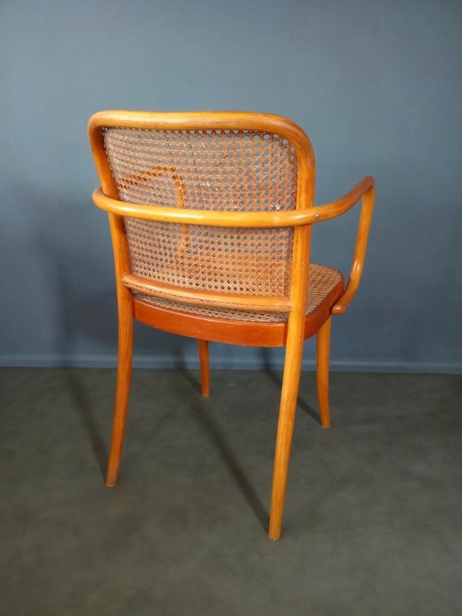Thonet Ligna Stoeltje Beukenhout Webbing 60s Vintage image 2