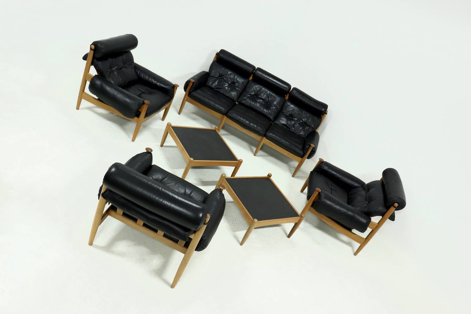 Pair Of Scandinavian Lounge Chairs By Eric Merthen For Ire Möbler 1960s image 17