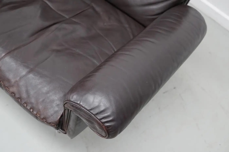 Vintage De Sede Ds-31 Draai Fauteuil In Bruin Leer image 8