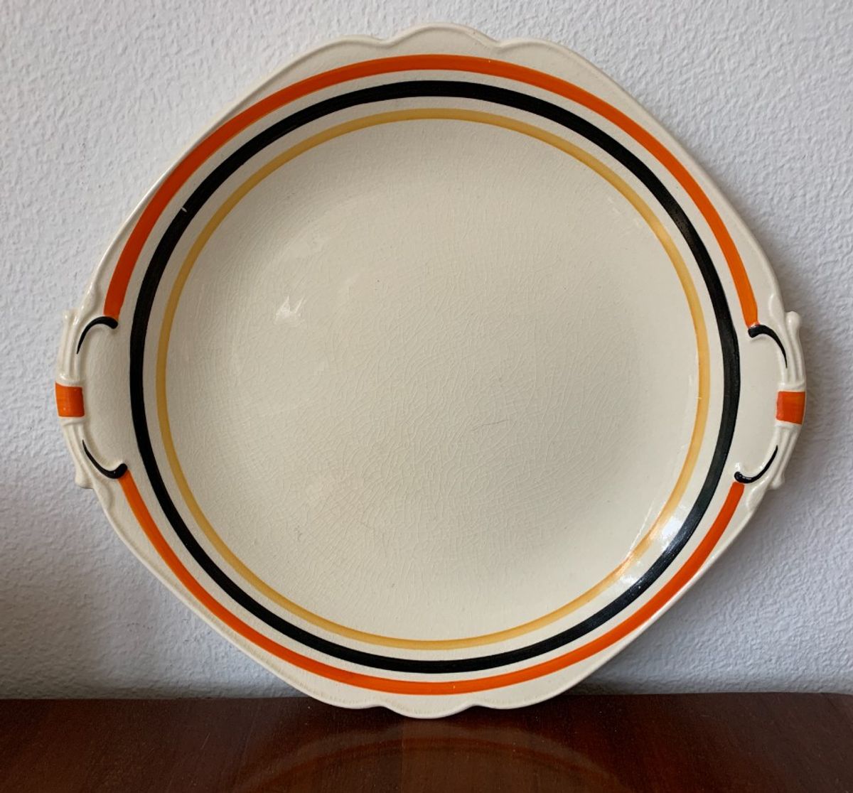 Prachtige Vintage Barker Bros Ltd Tudor Ware Rond Bord! | Kerst image 4