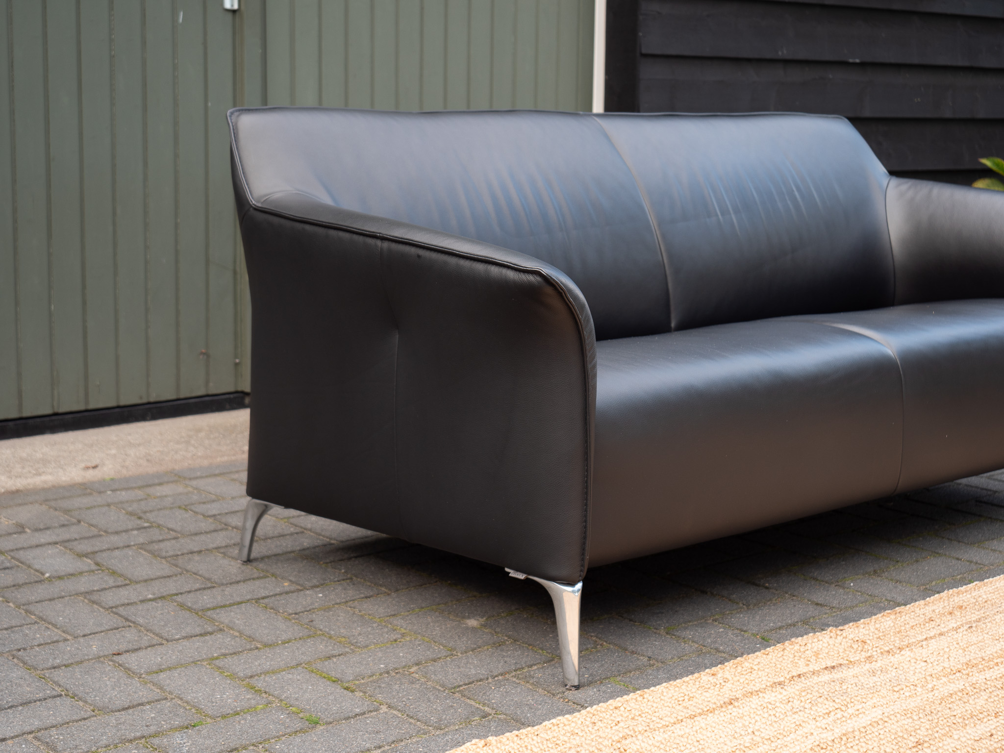 Leolux Mayon | 2,5-zits Leren Design Bank | Zwart image 4