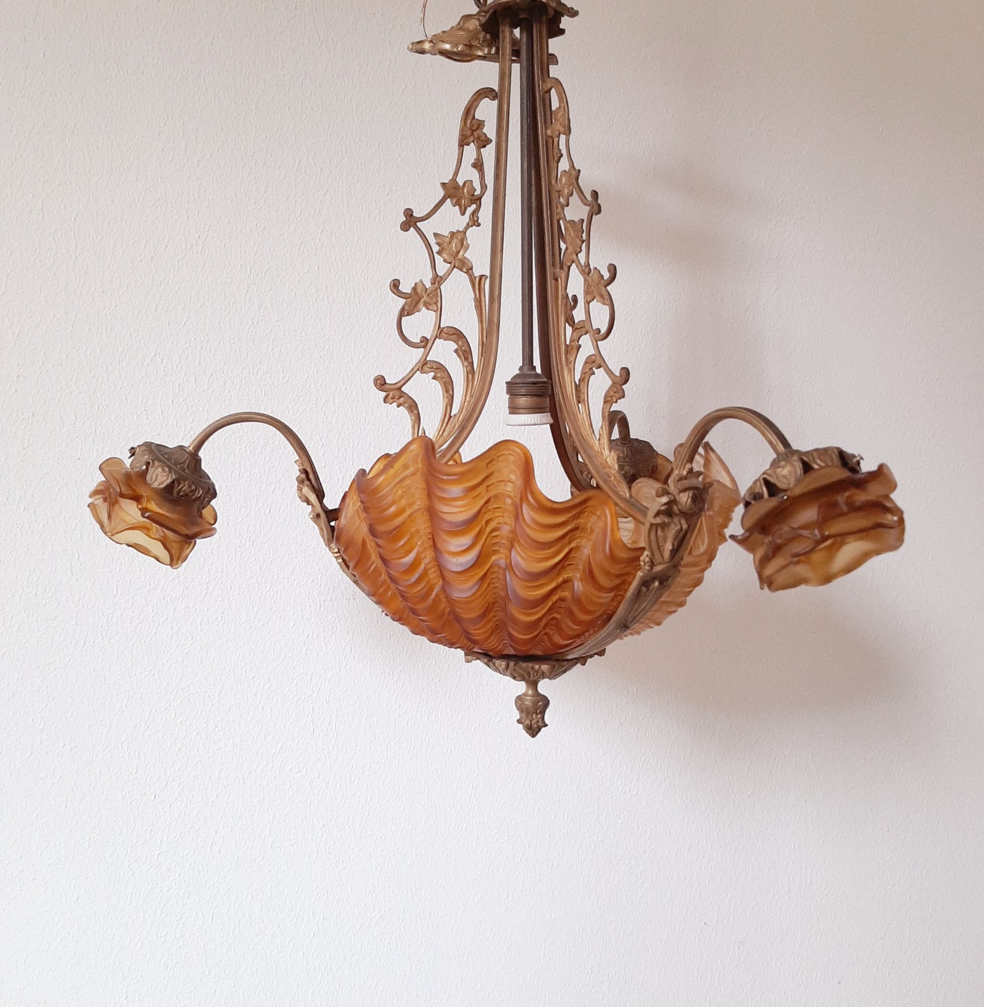 Art Nouveau Kroonluchter 1900 Frankrijk image 2