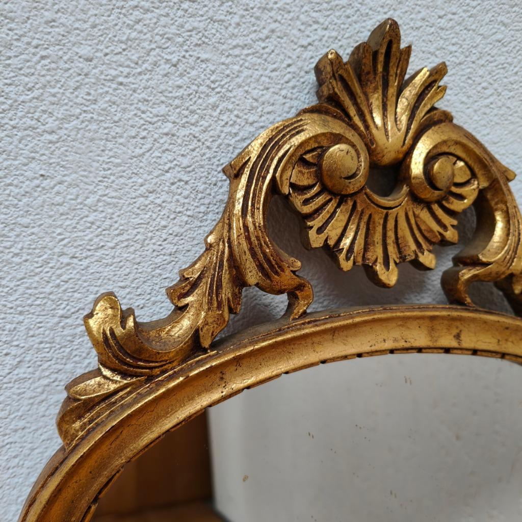 Vintage Brocante Rococo Barok Goudkleurige Spiegel Schouwspiegel 312 image 8
