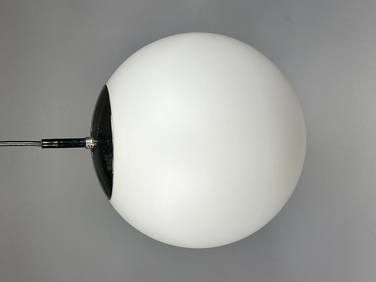 Vintage Raak Hanglamp / Bollamp, B1153 "ochtendnevel" image 15
