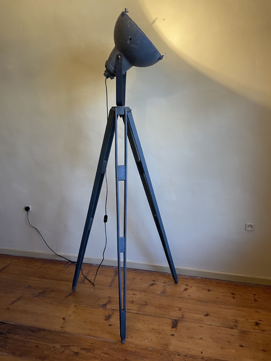 Vloerlamp Lamp Op Oud Statief Staand Industrieel Frns image 5