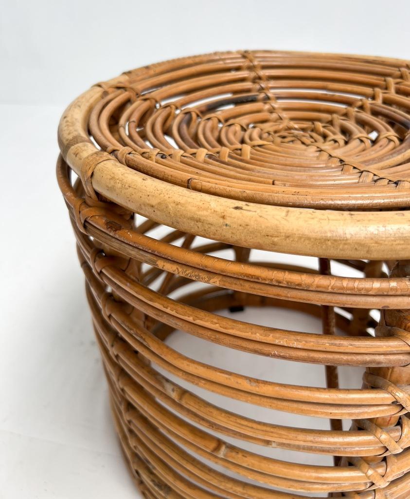 Set Van 2 Rotan Designkrukjes Van Tito Agnoli, 1960's image 7