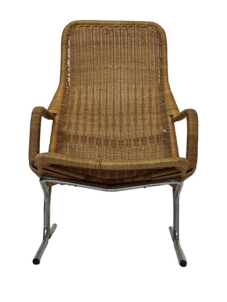 Vintage Rotan Fauteuil - Dirk Van Sliedregt Jaren 60 Design image 6