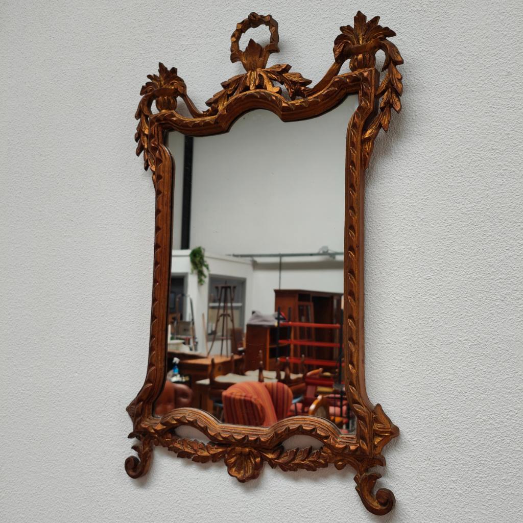 Vintage Goudkleurige Regency Rococo Barok Spiegel Schouwspiegel 704 image 3