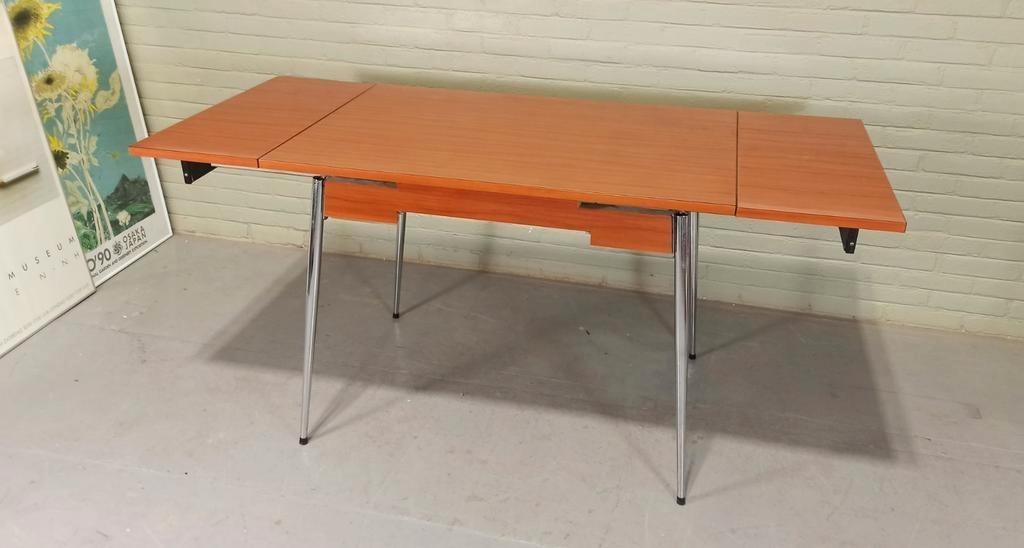 Vintage Formica Uitschuifbare Eettafel image 3