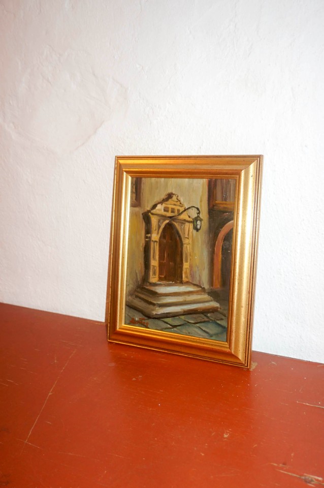 Vintage Architectural Painting * Signed Framed Oil Painting image 3