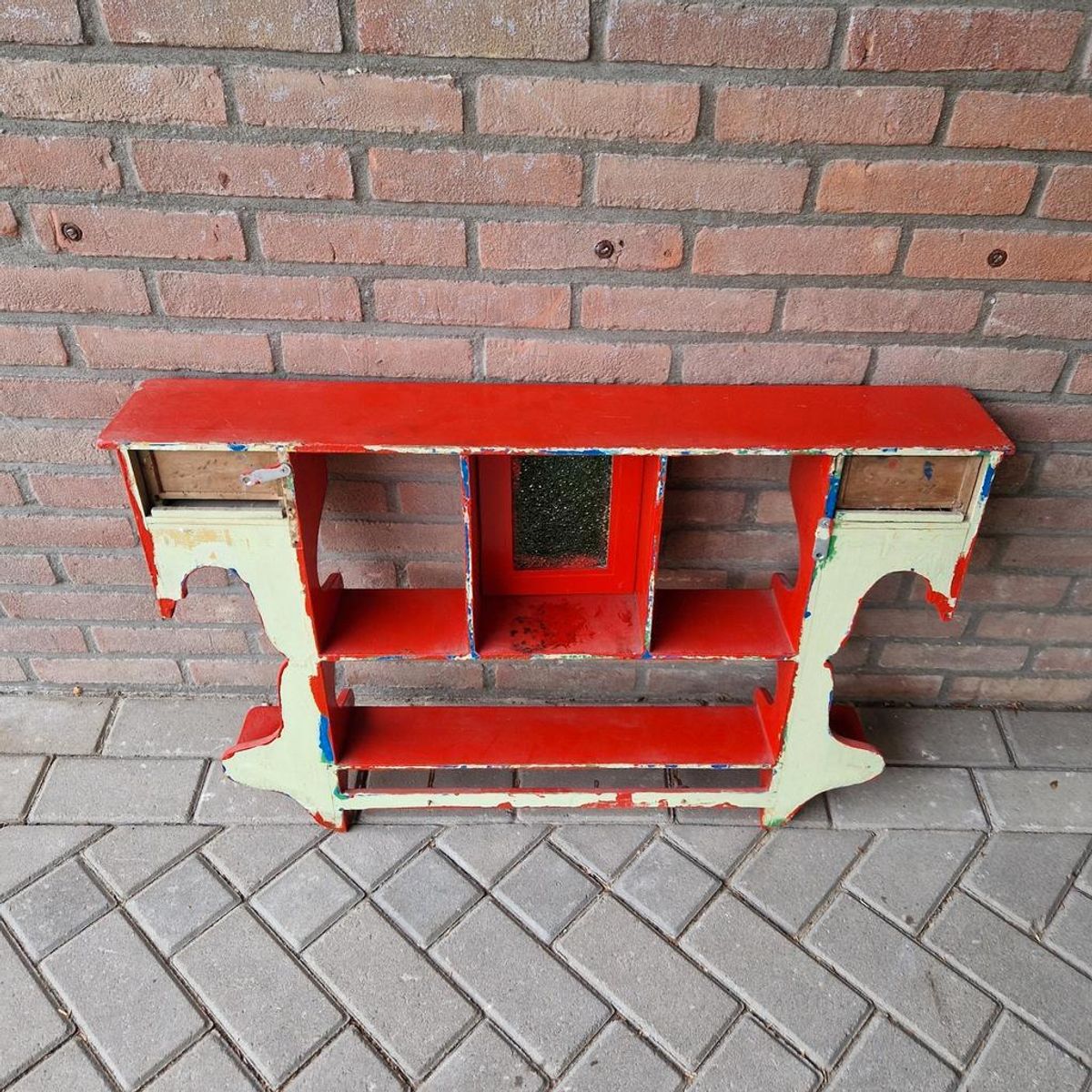 Antiek Keukenrek Houten Regaal Brocante image 7