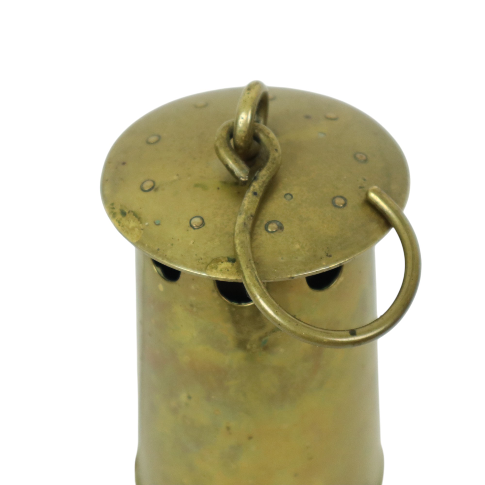 Oude Messing Mijnwerkerslamp Memorabilia Mijn 26cm image 6