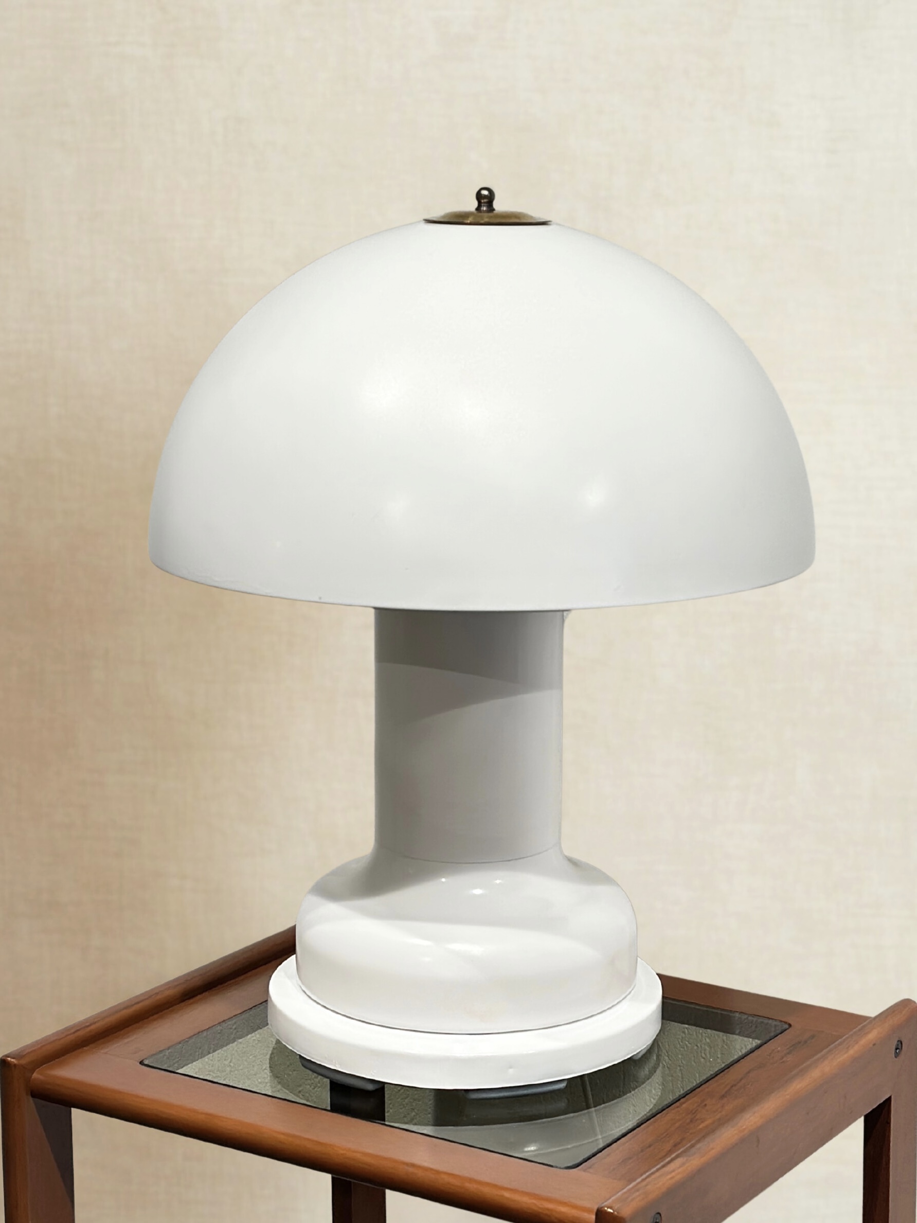 Italiaanse Vintage Witte Mushroom Lamp image 2