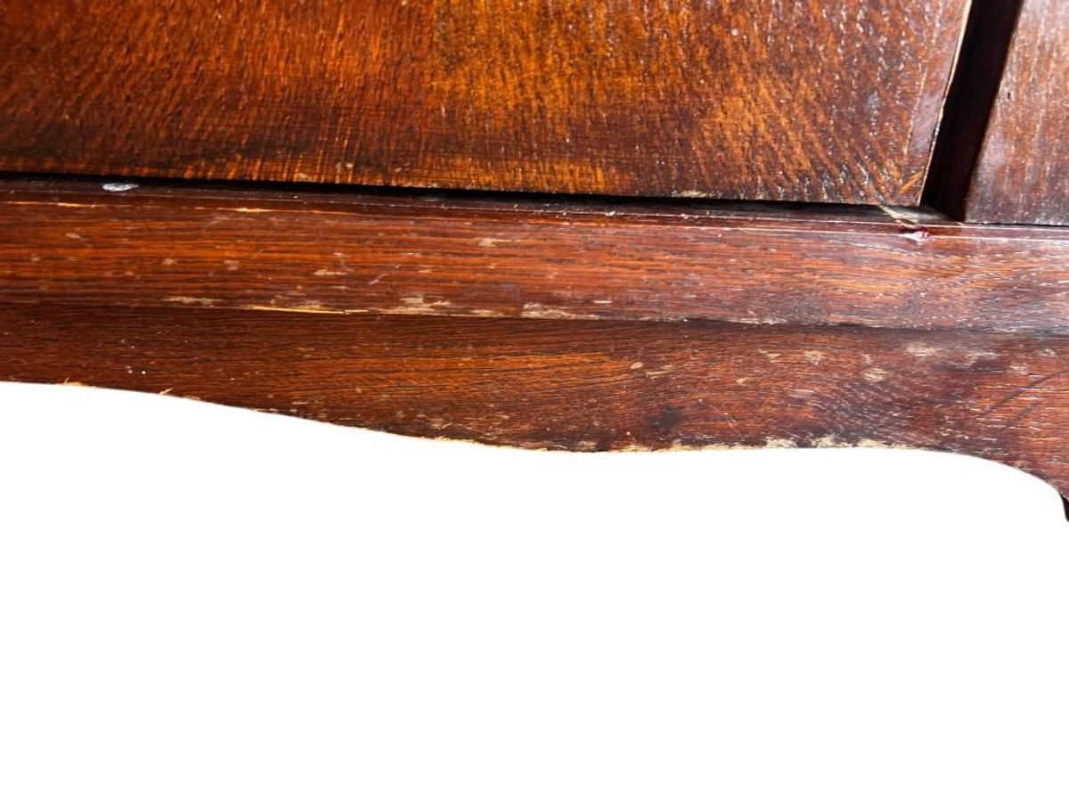 Vintage Dressoir / Retro Lange Extra Diepe Kast Donker Hout image 10