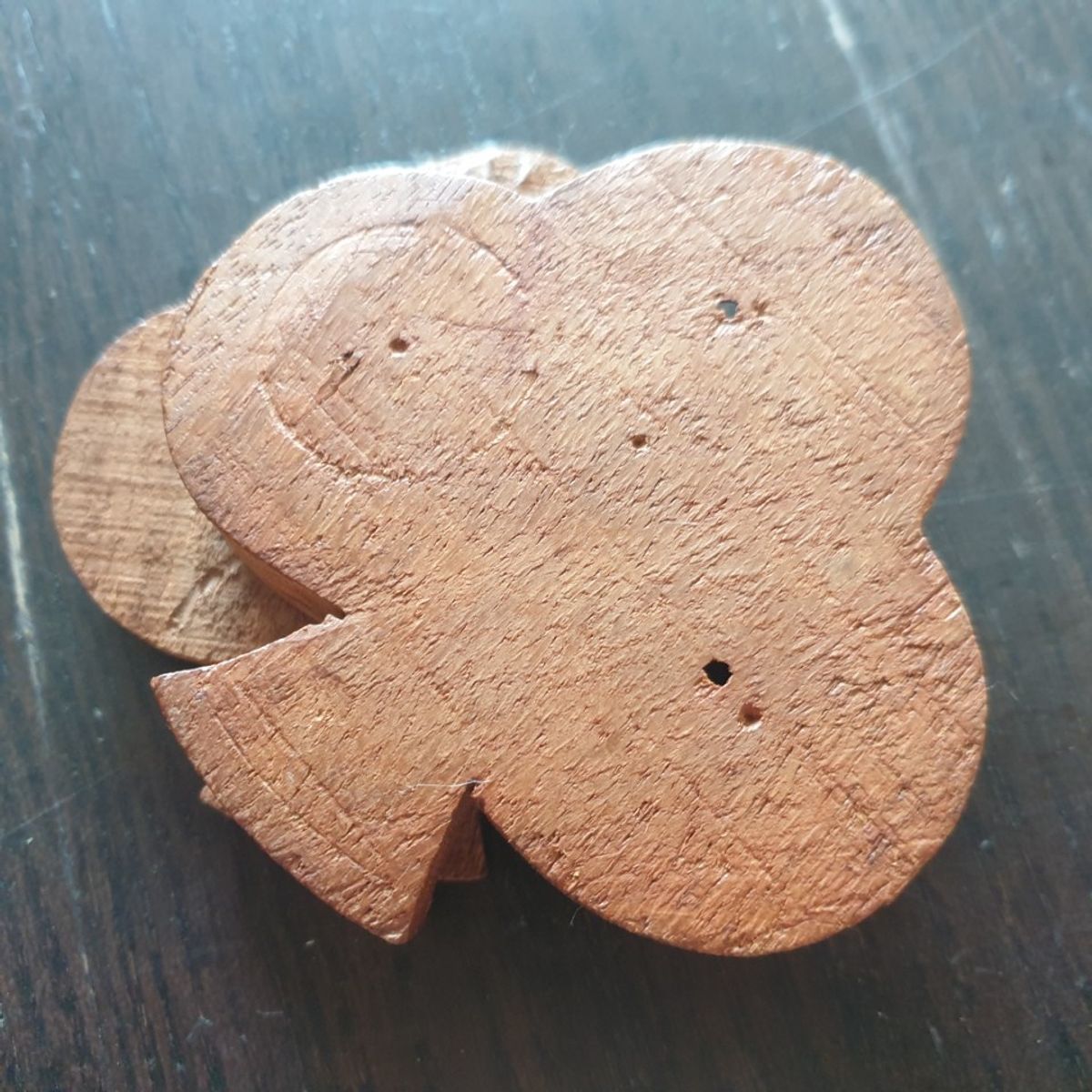 Houtsnijwerk Kruidendoosje India Klavervorm 3 Vakjes image 7