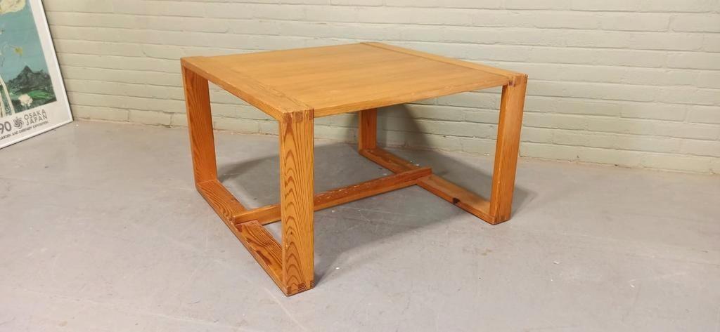 Vintage Design Grenen Salontafel, Vierkant image 11