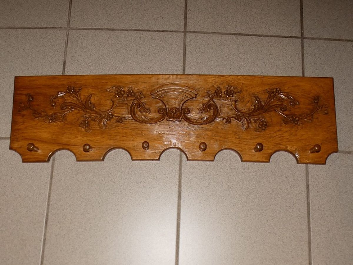Handgesculpteerde Eiken Kapstok image 6