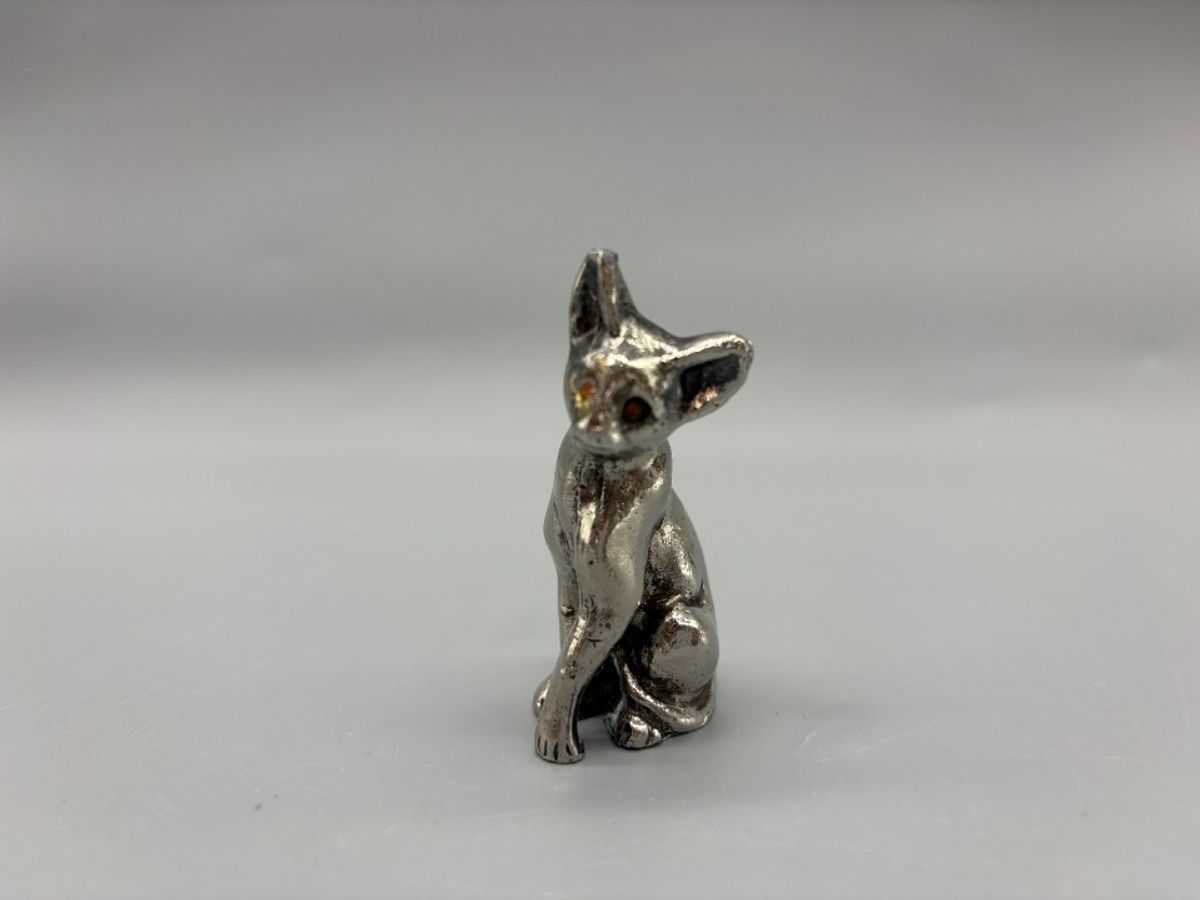 Zilveren Miniatuur Kat image 8
