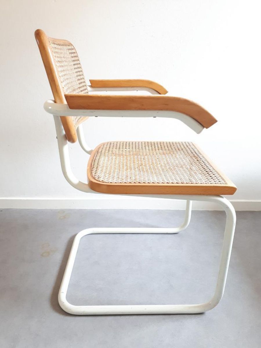 * Vintage Cesca Stoel Marcel Breuer Stijl Webbing Bureaustoel - Tnc3 image 5