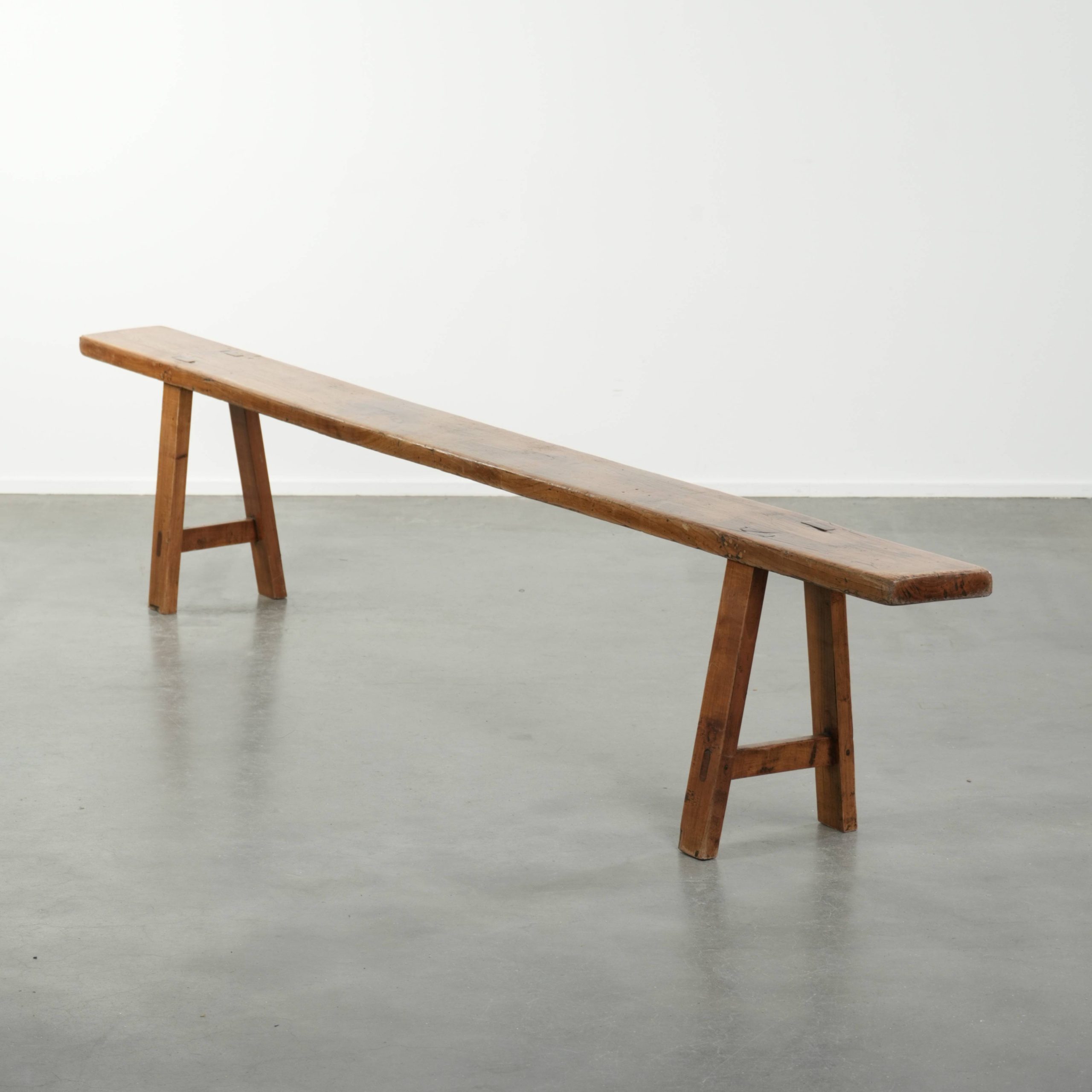 Tijdloze Franse Brocante Halbank/ Bankje Voor Aan De Eettafel Met Een Geweldige Uitstraling image 2