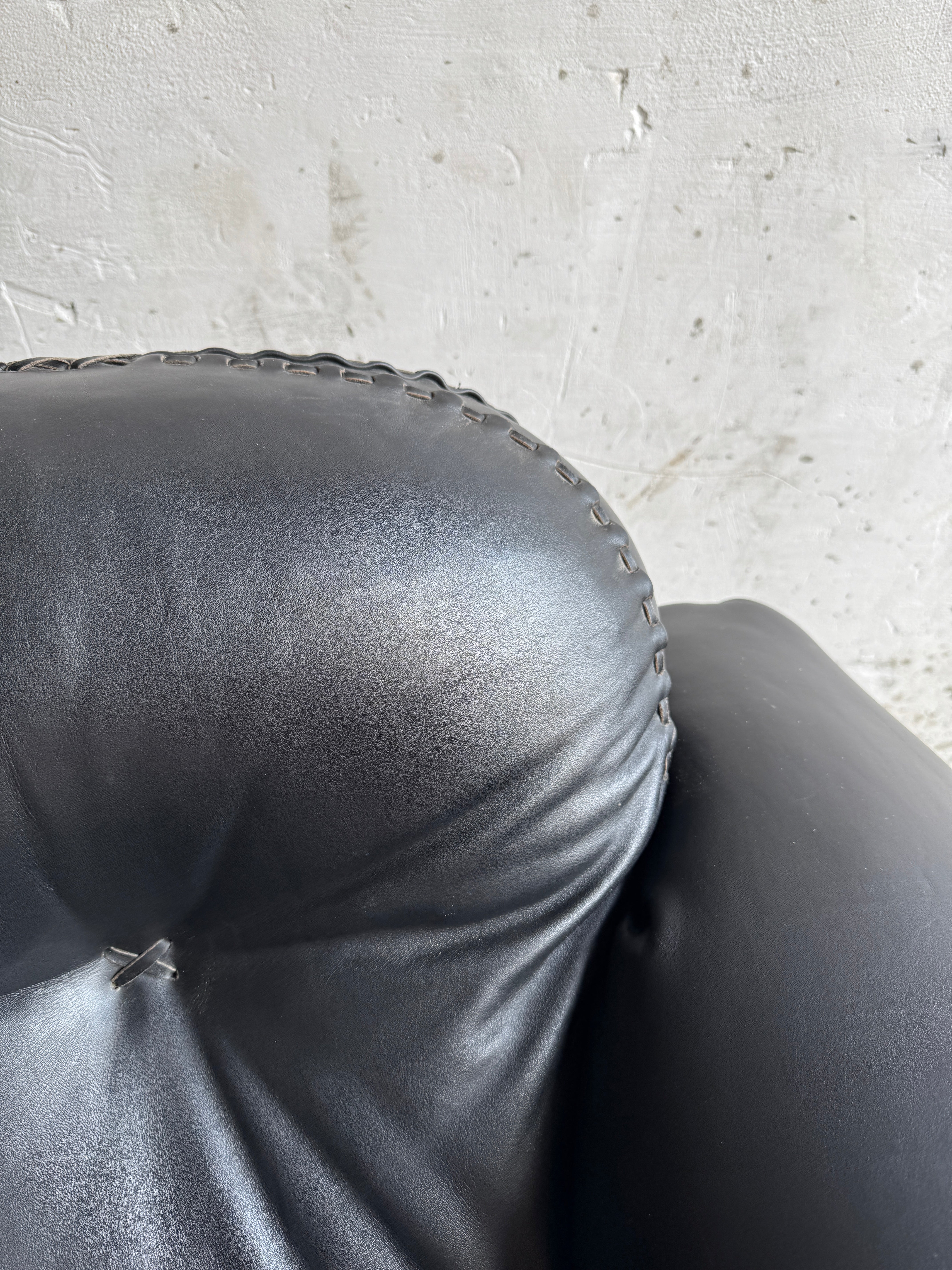 De Sede Ds-101 Black Leather Lounge Chair image 8