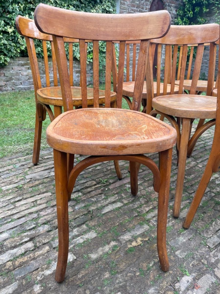 6 + 1 Baumann Bistrostoelen Keukenstoeln Café Stoelen Frans image 17