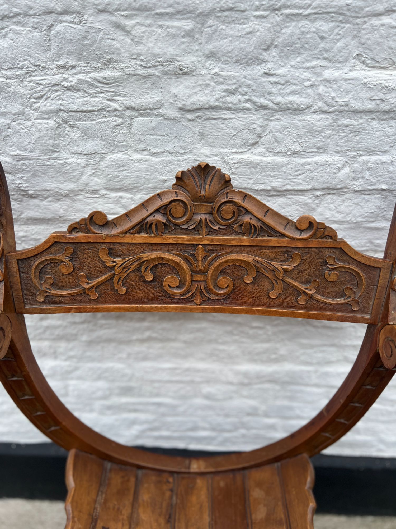 Antieke Stoel - Dagobertstoel Met Mooie Details En Kussentje image 11