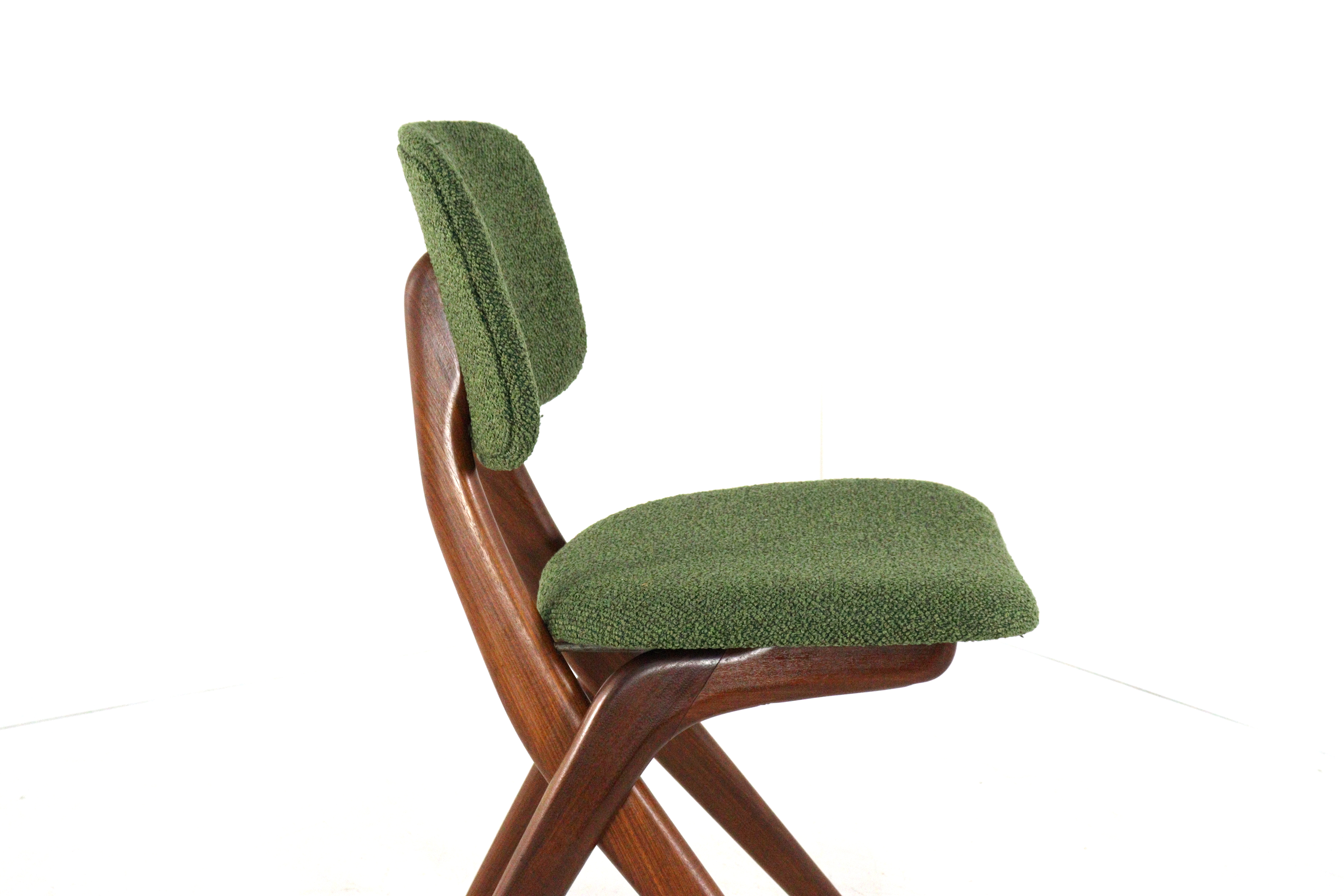 Set 6 Scissor Chairs Stoelen Attr Louis Van Teeffelen Vintage image 9