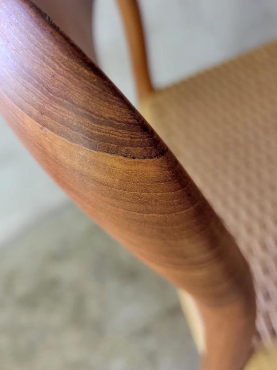 Set Van Zes Model 75 Stoelen In Teak Van N.o. Moller image 18