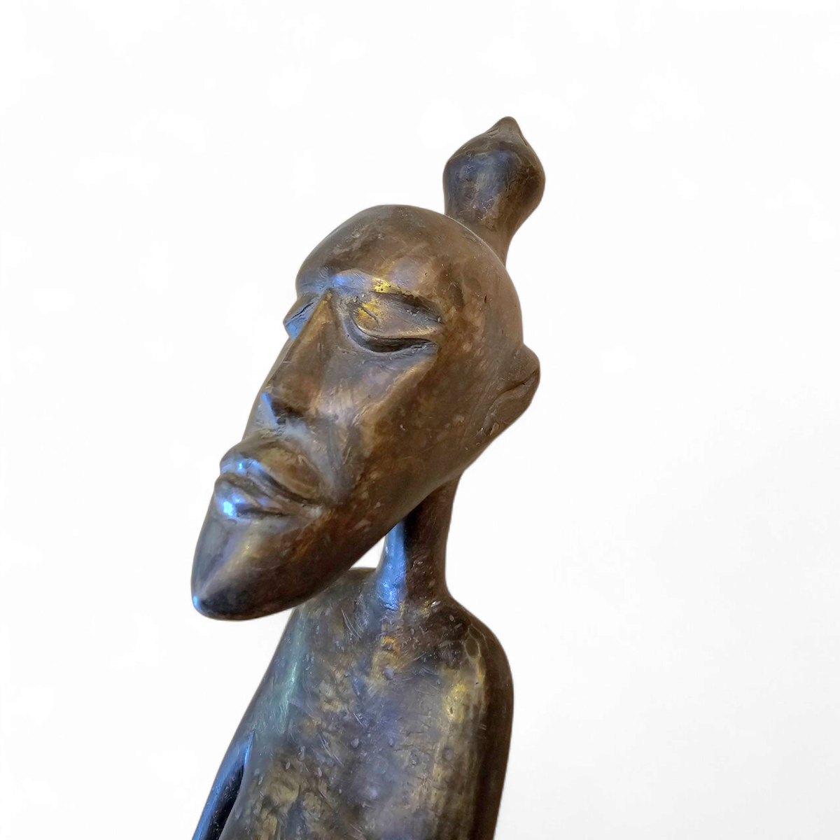 African Bronze Figure Sculpture 1970s image 10