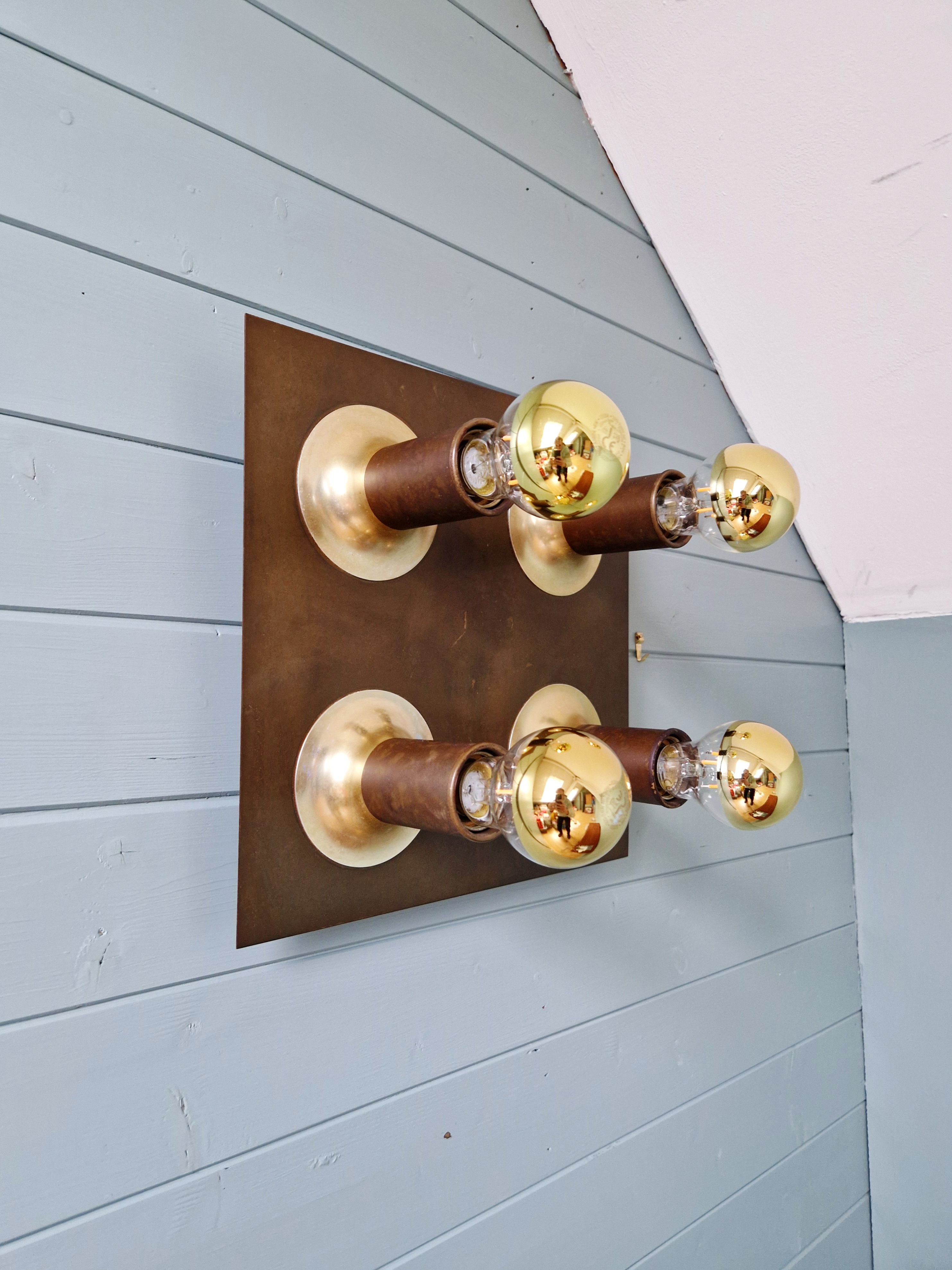 Koperen Plafondlamp, Space Age, Cosack Leuchten, 1970 image 10