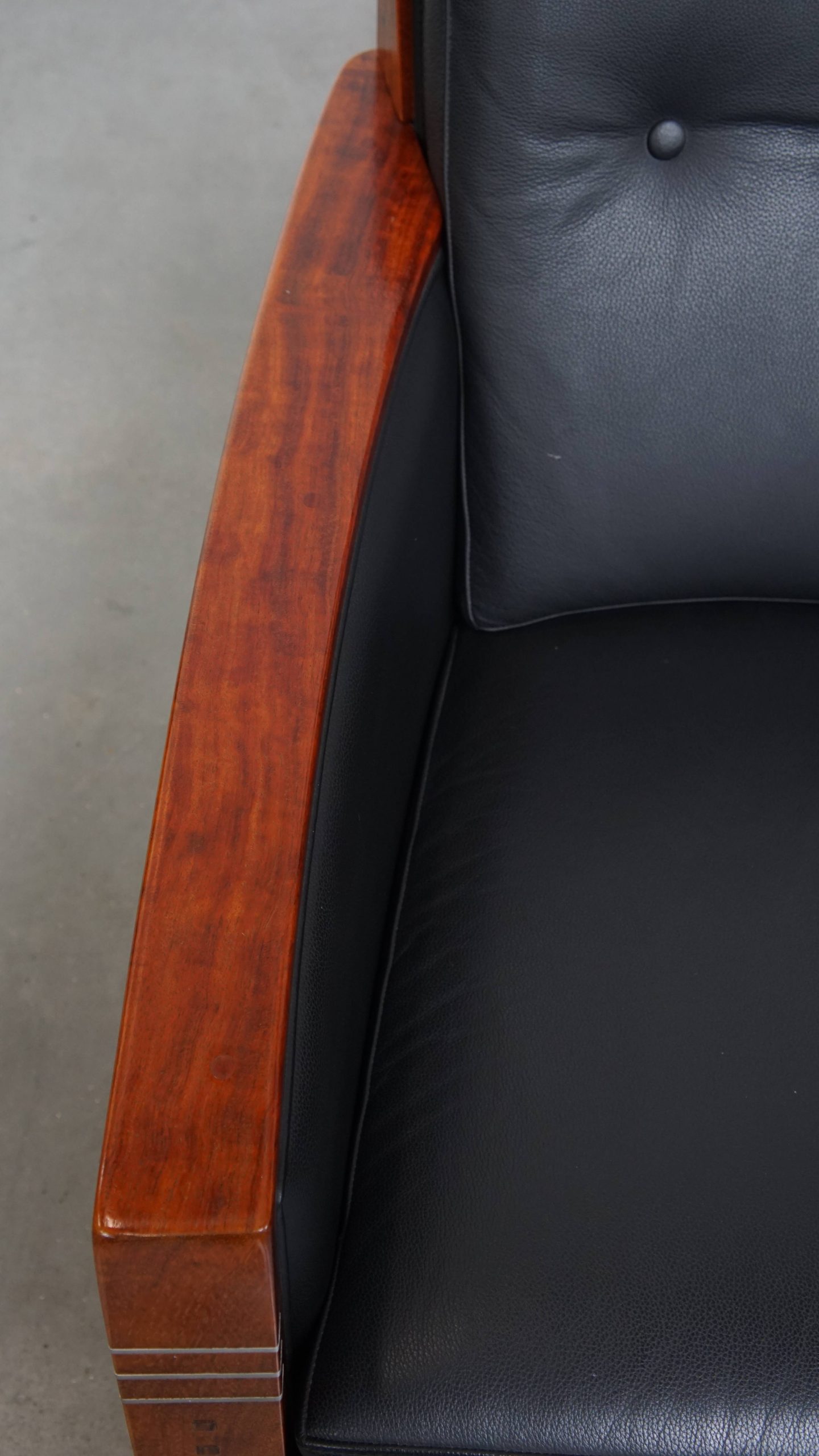 Luxe Art Deco Schuitema Design Fauteuil Model Frank Uit De Decoforma Serie Met Zwart Leer image 8