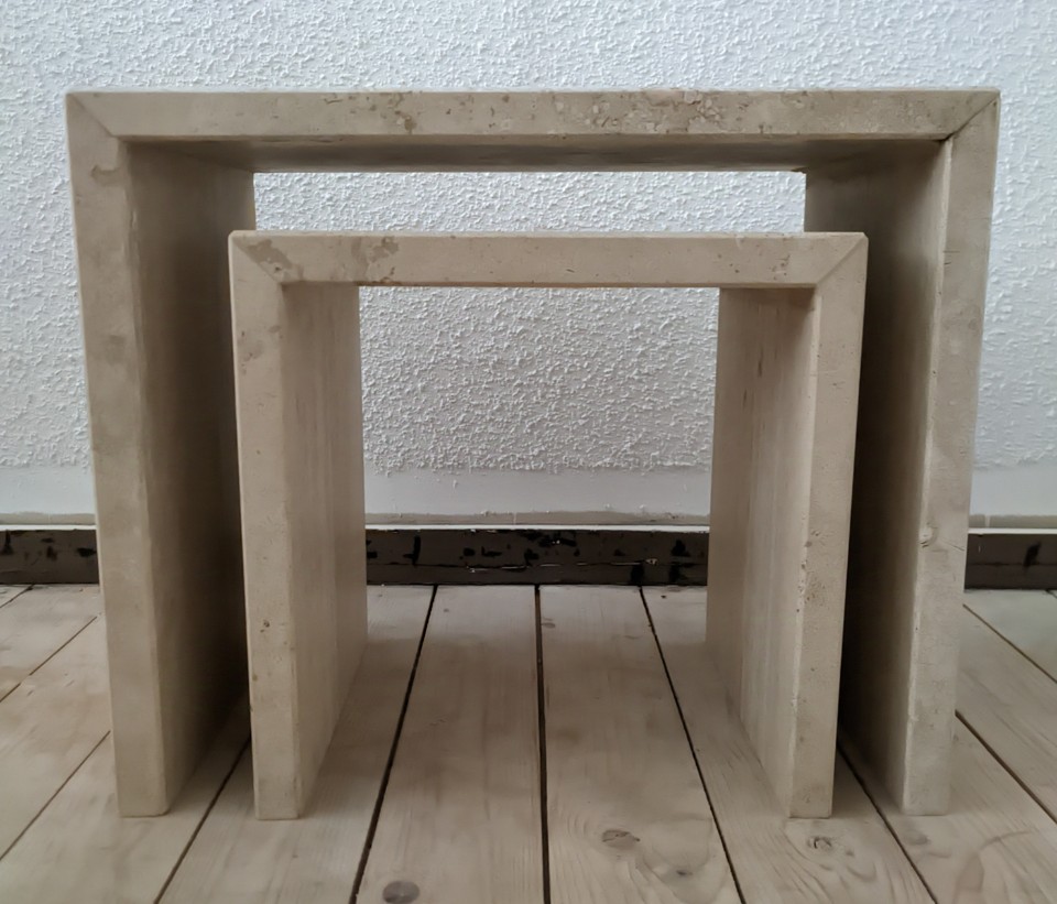Italy Travertine Nest Tables 70 'S image 7