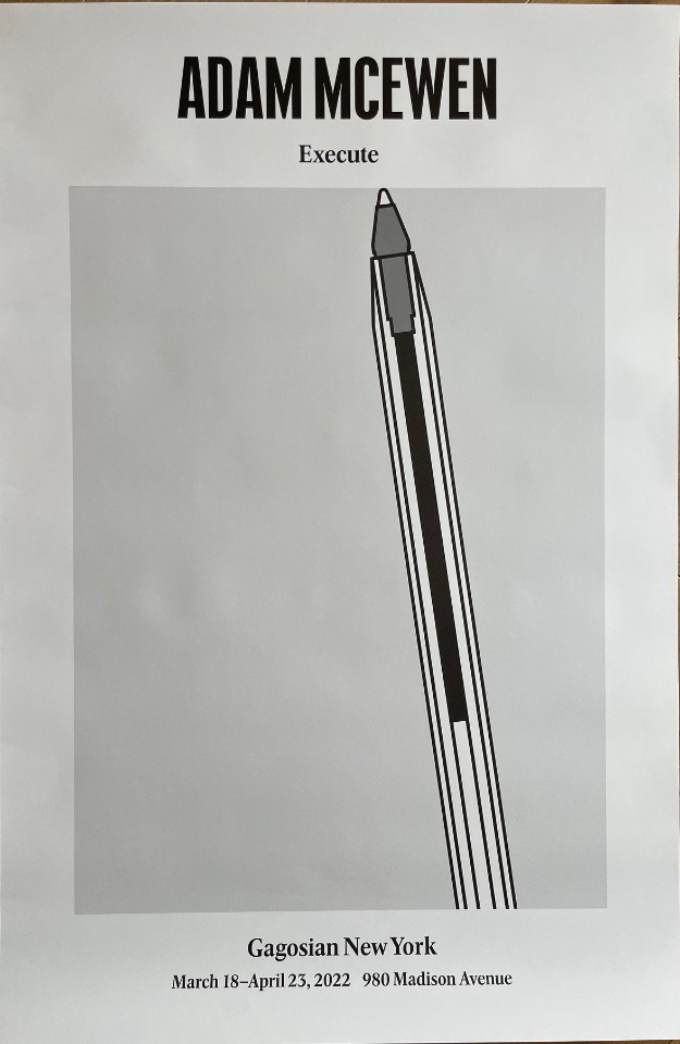 Adam Mcewen, Execute, Orginal Exhibition Poster, Printed In The Usa image 5