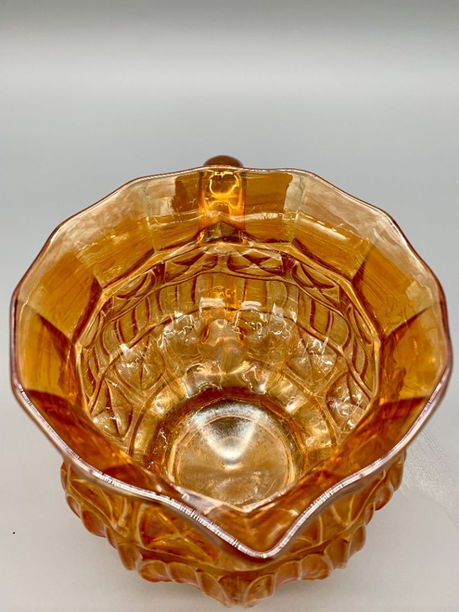 Franse Carnaval Iriserend Glas Waterkan En Glas Oranje image 12