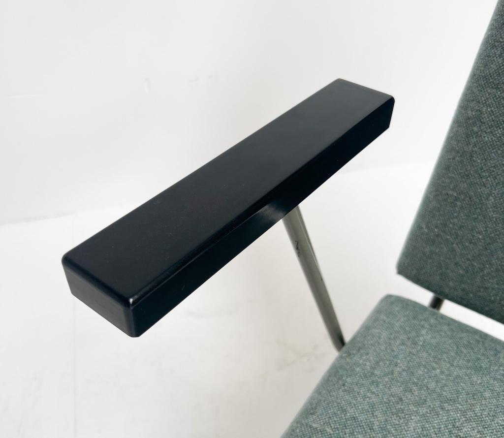 Opnieuw Gestoffeerde Blauwe Gispen 1401 Fauteuil, 1950's image 13