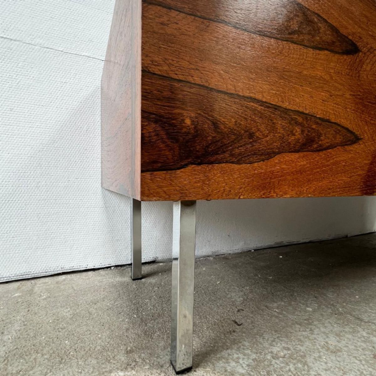 Midcentury Rechthoekige Xl Plantenbak Palissander - Chroom image 4