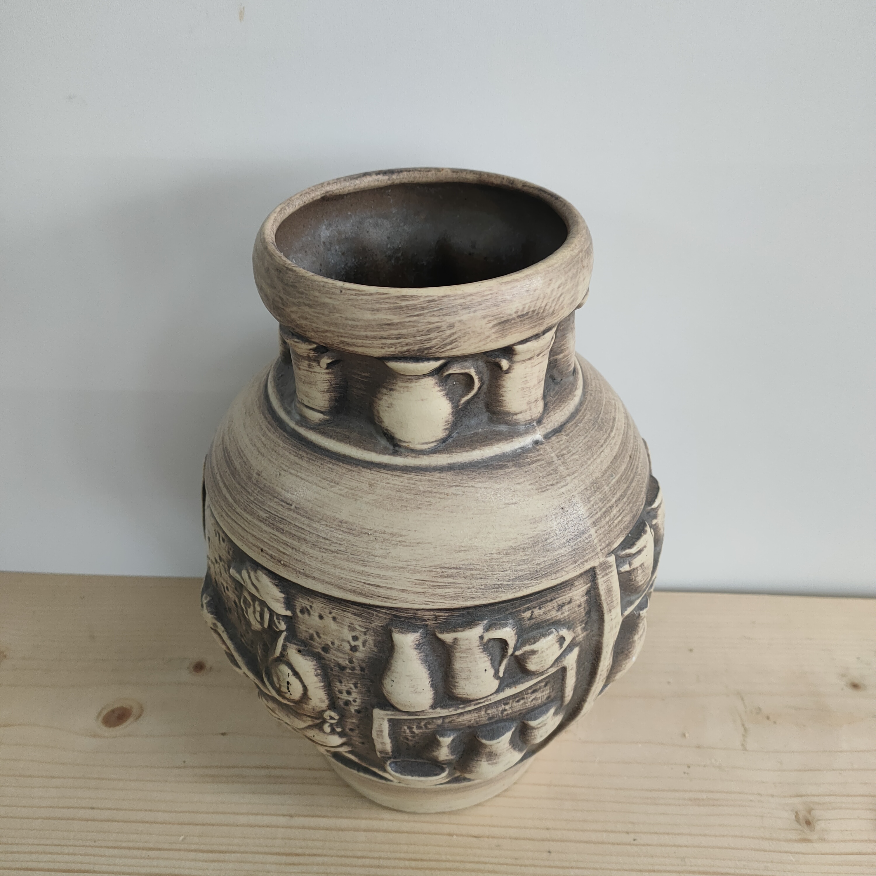 Knödgen Vintage Aardewerk Pottenbakkers Vaas Jaren 60 image 5