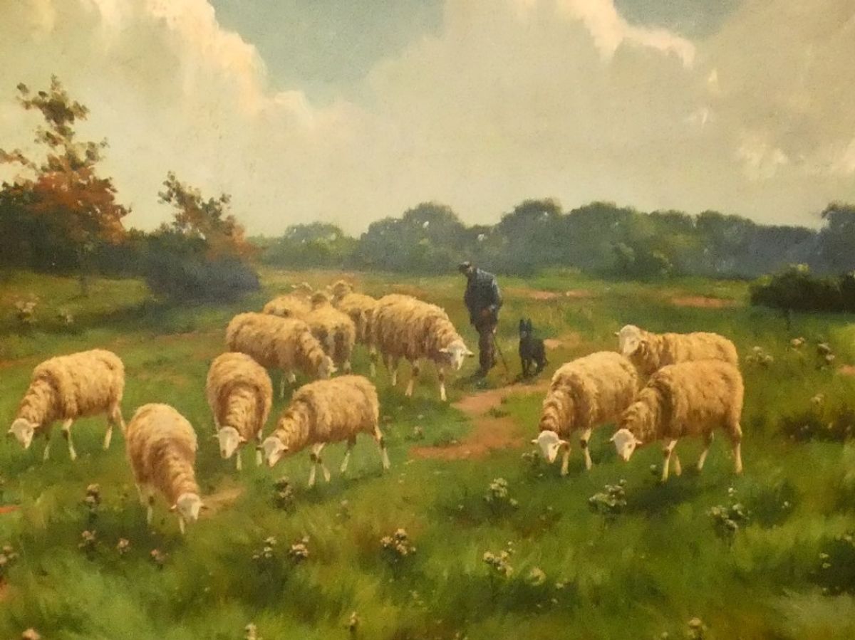 Henri Matthijs (xix-xx) Schapen Met Herder image 4
