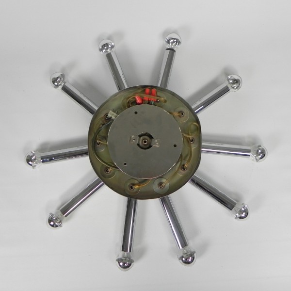 Verchroomde Sciolari Plafondlamp Met 10 Lichtpunten, Boulanger, Jaren 60 image 10