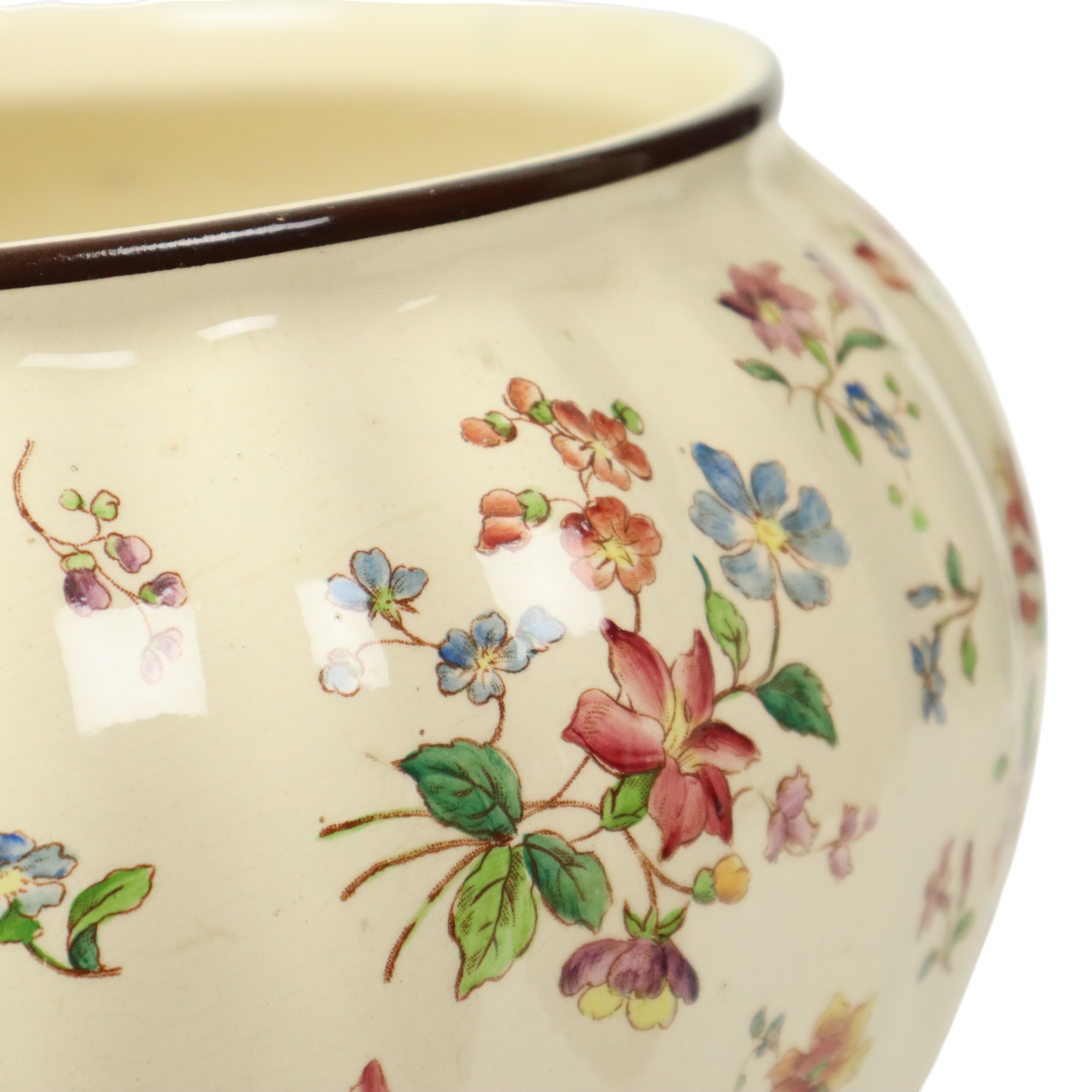 Grote Polychrome Bloempot Cache Pot Longchamp Frankrijk 36cm image 9