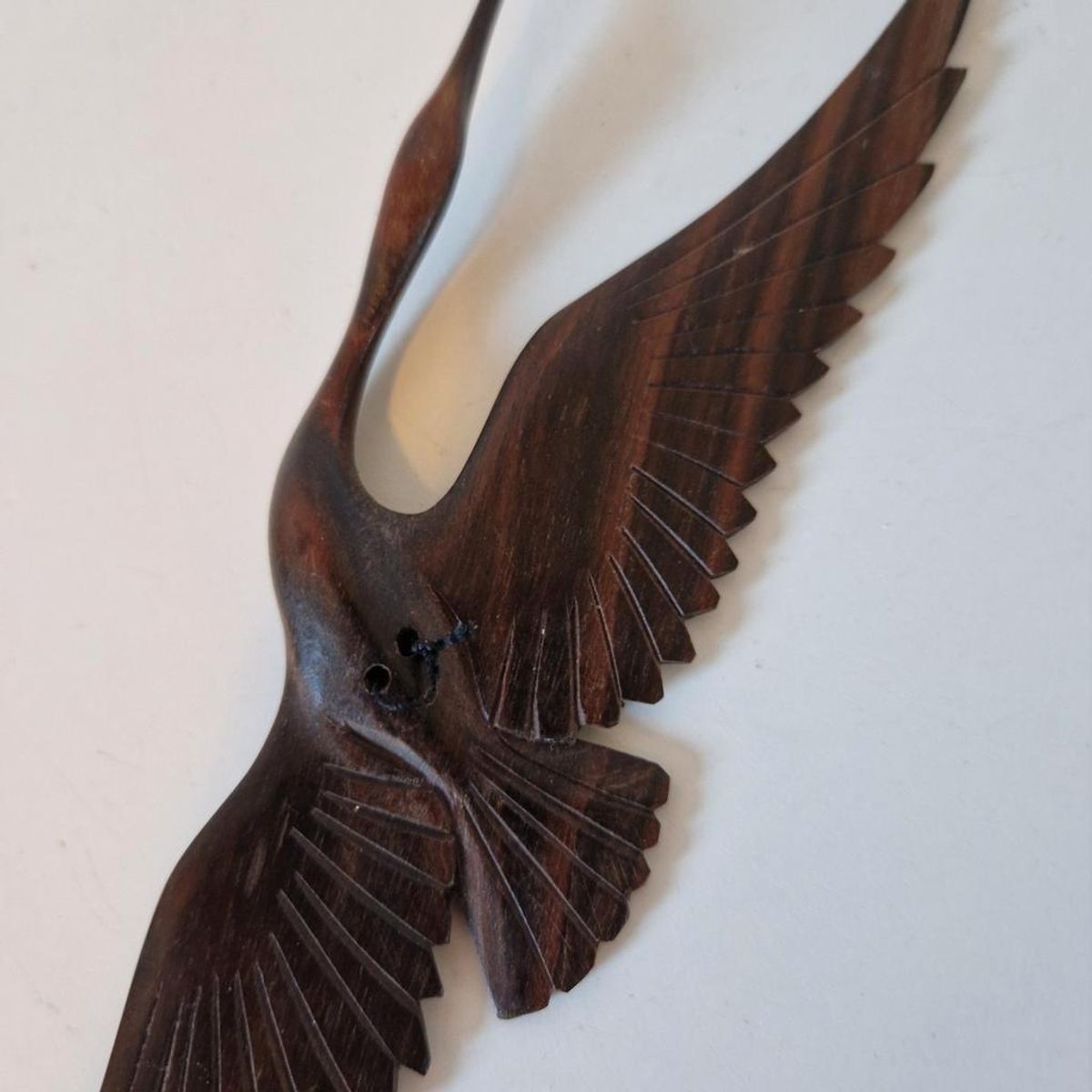 Vintage Teakhouten Wandvogel image 5