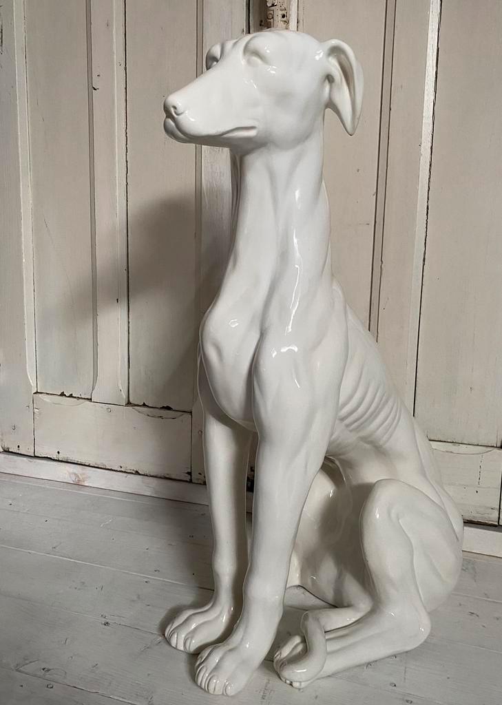 Italiaans Design Object: Greyhound, Keramiek, 74cm Hoog! image 5