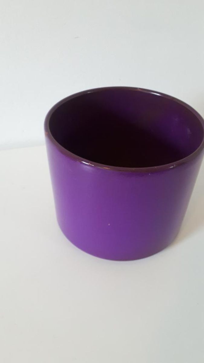 Grote Vintage Bloempot Paarse Retro Pot Jaren 70 image 4