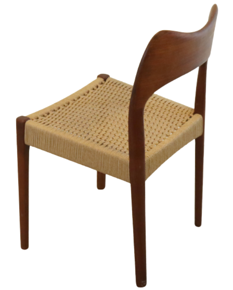 Set 4 Stoelen Papercord Arne Hovmand Olsen Vintage image 5