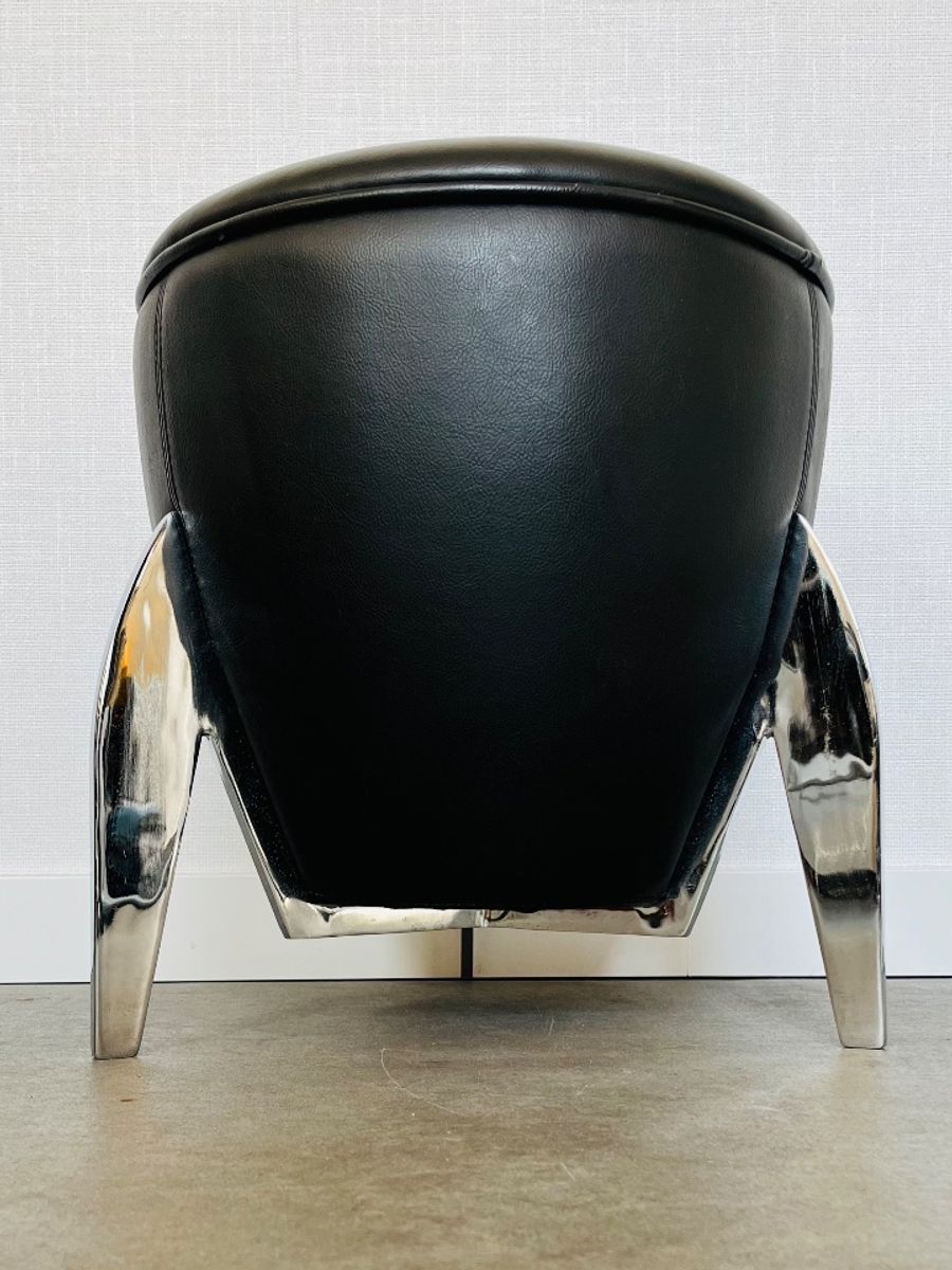 Leren Space Age Rocket Poef image 9