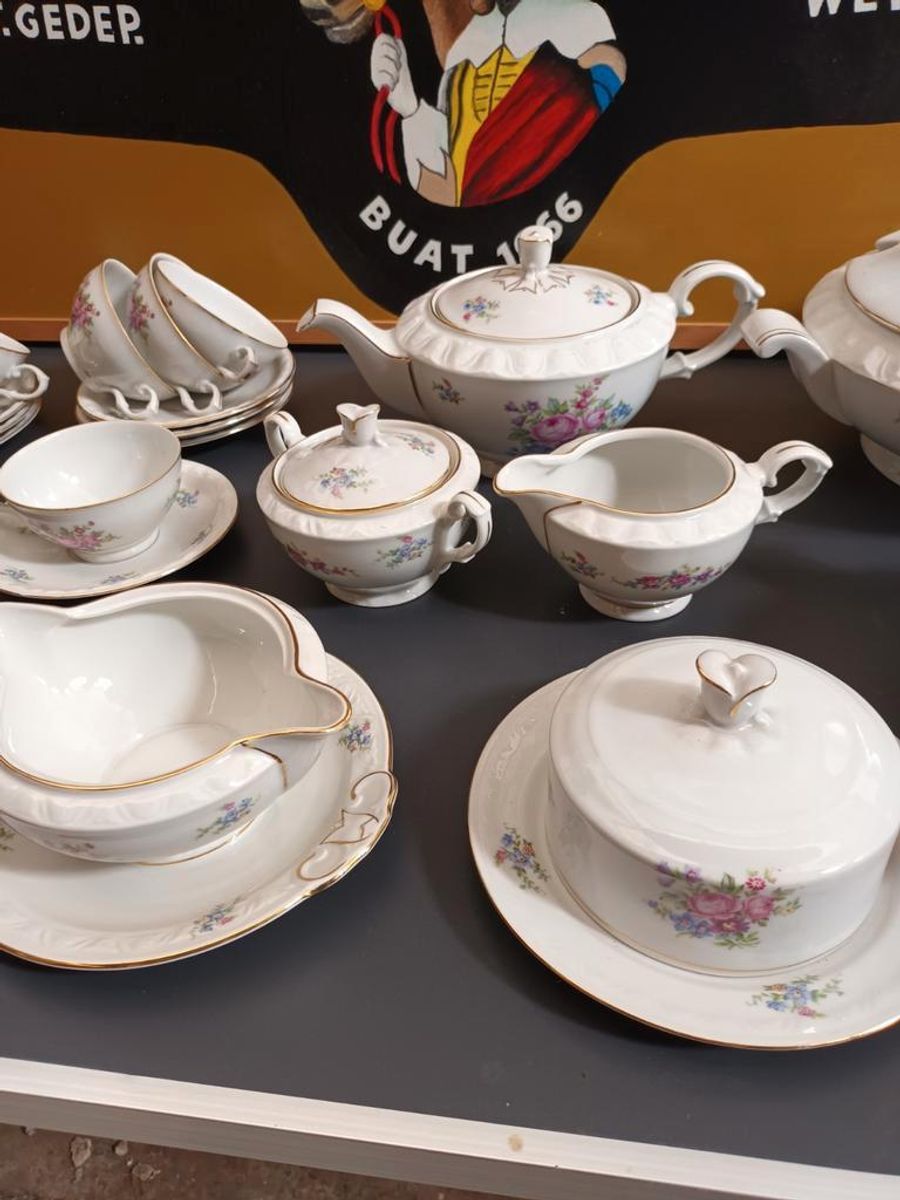 Klassiek Parelmoer Porselein Servies Tsjecho-slowaaks image 3